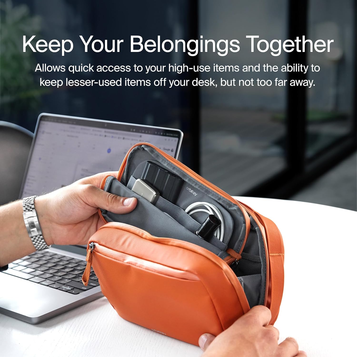 Orbitkey - 2-In-1 Tech Pouch - Terracotta