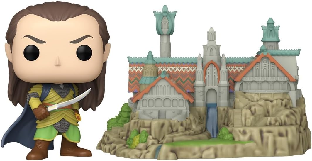 Funko POP! Town: Lord Of The Rings S8 - Elrond & Rivendell- Figura in Vinile da Collezione - Idea Regalo - Merchandising Ufficiale - Giocattoli per Bambini e Adulti - Movies Fans