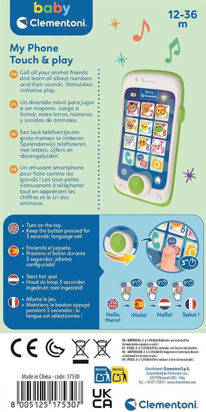 Clementoni - Clementoni Baby Mijn Telefoon Aanraken en Spelen