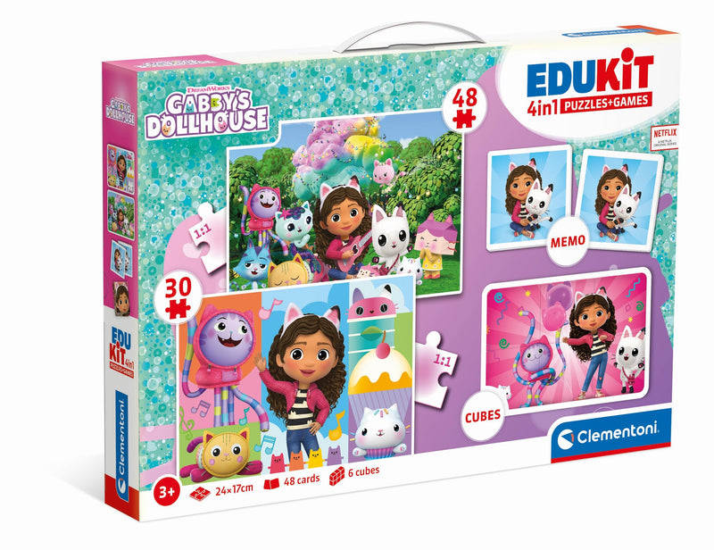 Clementoni - Clementoni Gabby\`s Poppenhuis Edukit 4in1 Puzzels en Spellen