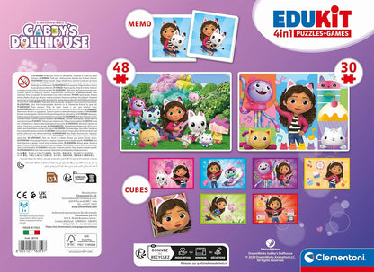 Clementoni - Clementoni Gabby\`s Poppenhuis Edukit 4in1 Puzzels en Spellen