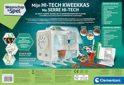 Clementoni Hightech Green House, Kit Voor Het Kweken Van Planten, Multicolor - 56209