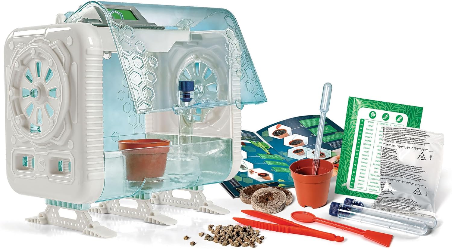 Clementoni Hightech Green House, Kit Voor Het Kweken Van Planten, Multicolor - 56209