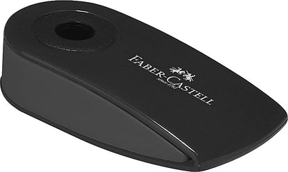 FABER-CASTELL 217086 Sleeve Pencil Set with Sharpener, Eraser and 3 Pencils, Grip 2001 Writing Set Black