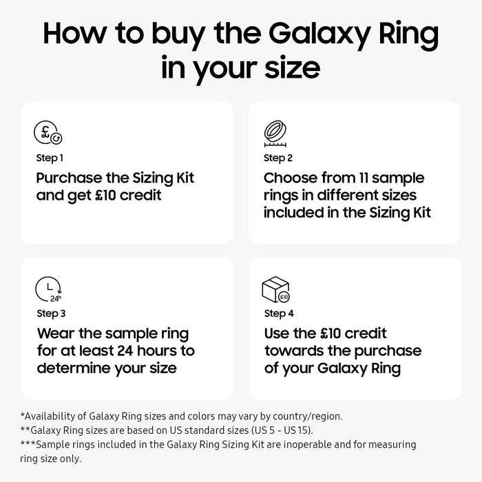Samsung Galaxy Ring Sizing Kit