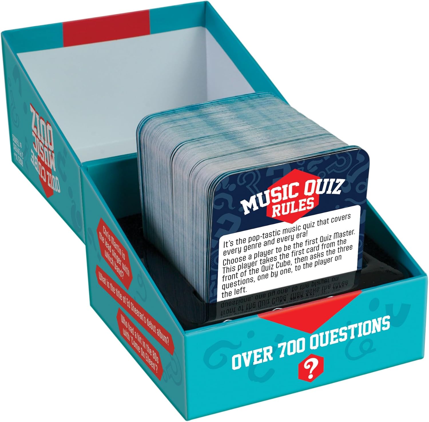 Cheatwell Games Quiz Cube Music Quiz | Trivia Game With 744 Music Questions, Turquoise, All Bangers
