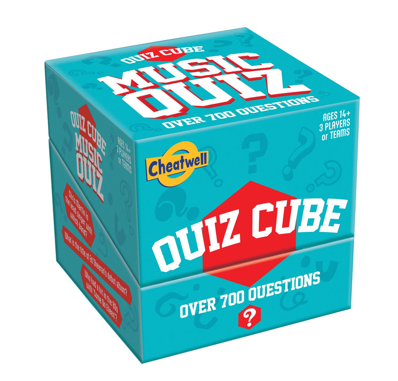 Cheatwell Games Quiz Cube Music Quiz | Trivia Game With 744 Music Questions, Turquoise, All Bangers