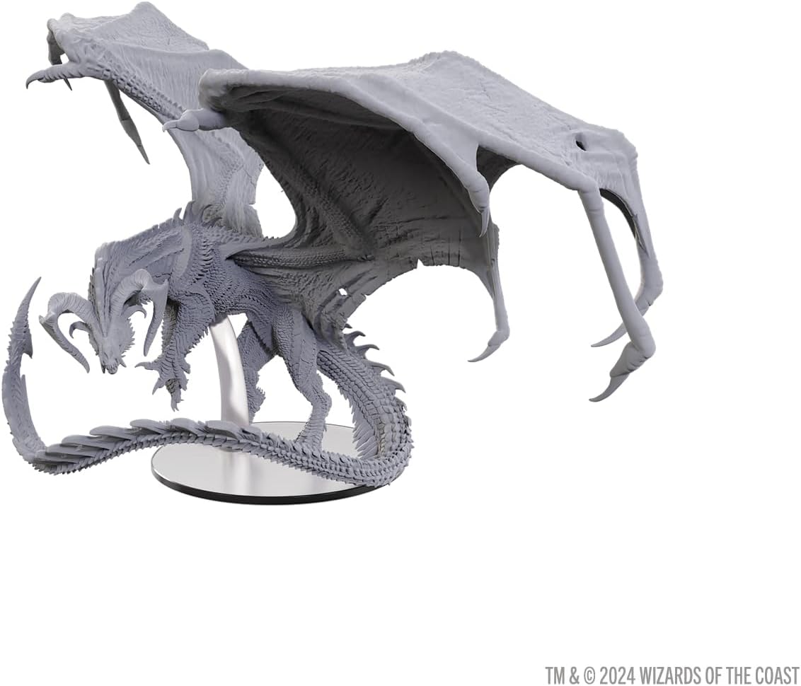 WizKids D&D Nolzur's Marvelous Miniatures: Adult Black Dragon Corruptor | Dungeons and Dragons | Unpainted