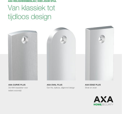 Axa Deurbeslag Set - Curve Plus - Deurkruk Aluminium - Model U - Pc55 Met Kerntrekbeveiliging - Skg***