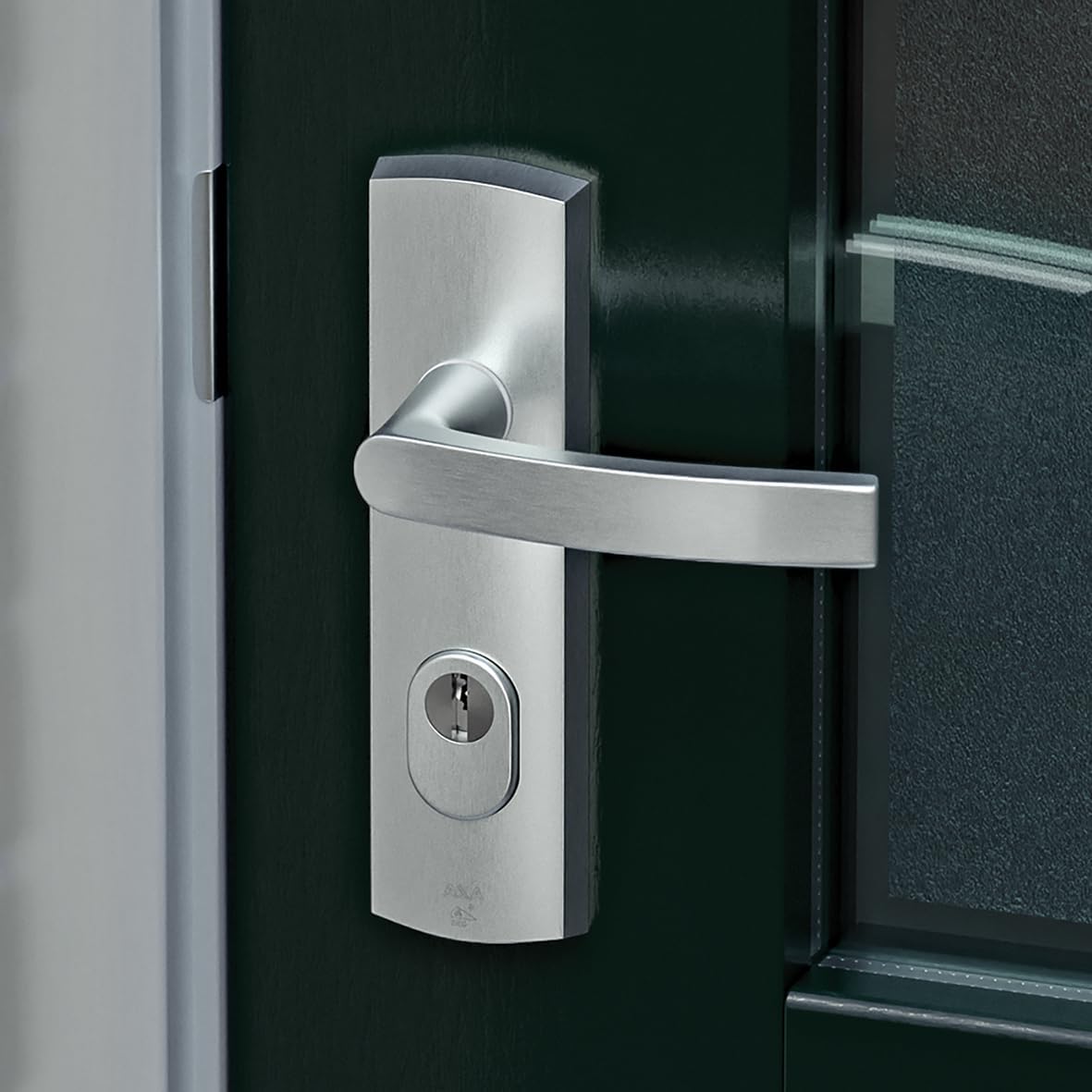 Axa Deurbeslag Set - Curve Plus - Deurkruk Aluminium - Model U - Pc55 Met Kerntrekbeveiliging - Skg***