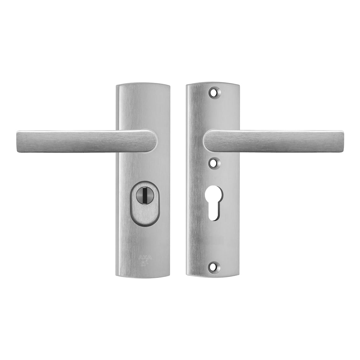 Axa Deurbeslag Set - Curve Plus - Deurkruk Aluminium - Model U - Pc55 Met Kerntrekbeveiliging - Skg***