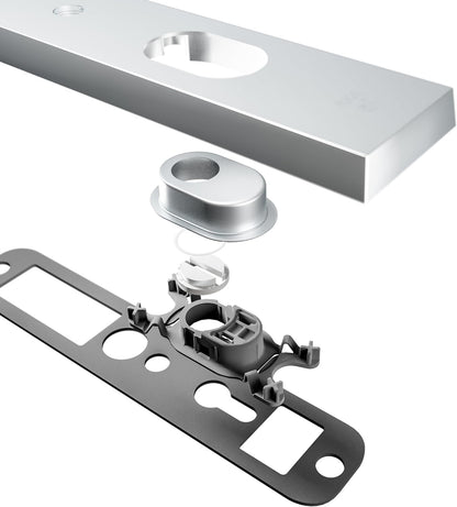 Axa Deurbeslag Set - Curve Plus - Deurkruk Aluminium - Model U - Pc55 Met Kerntrekbeveiliging - Skg***
