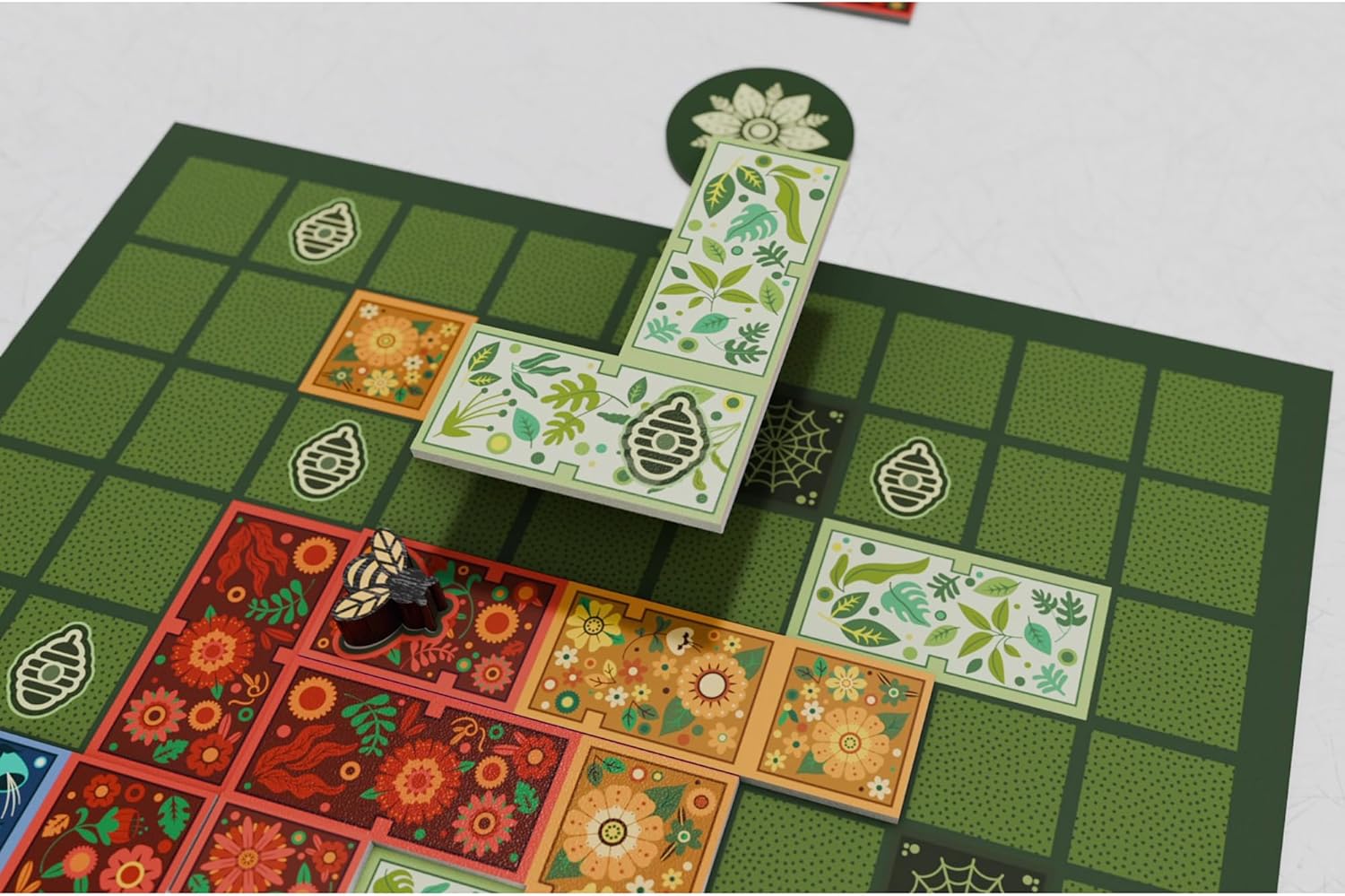 Flower Fields - Tile Placement Board Game, Create A Beautiful Garden, Competitive Strategy Game Over 3 Seasons, Ages 8+, 1-4 Players