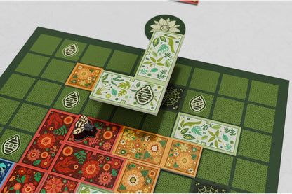 Flower Fields - Tile Placement Board Game, Create A Beautiful Garden, Competitive Strategy Game Over 3 Seasons, Ages 8+, 1-4 Players
