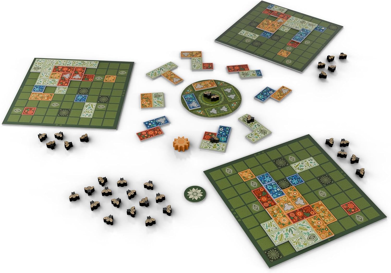 Flower Fields - Tile Placement Board Game, Create A Beautiful Garden, Competitive Strategy Game Over 3 Seasons, Ages 8+, 1-4 Players