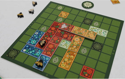Flower Fields - Tile Placement Board Game, Create A Beautiful Garden, Competitive Strategy Game Over 3 Seasons, Ages 8+, 1-4 Players