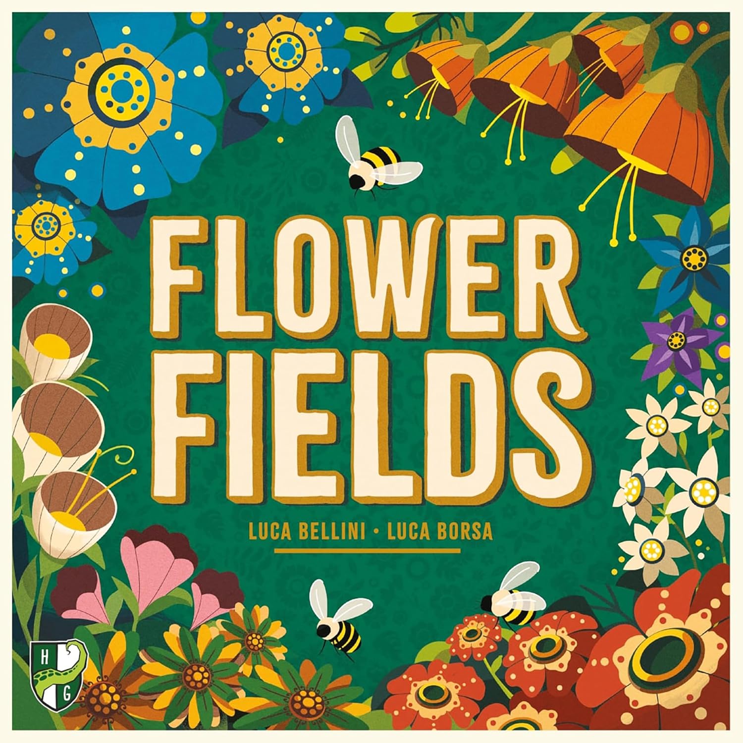 Flower Fields - Tile Placement Board Game, Create A Beautiful Garden, Competitive Strategy Game Over 3 Seasons, Ages 8+, 1-4 Players