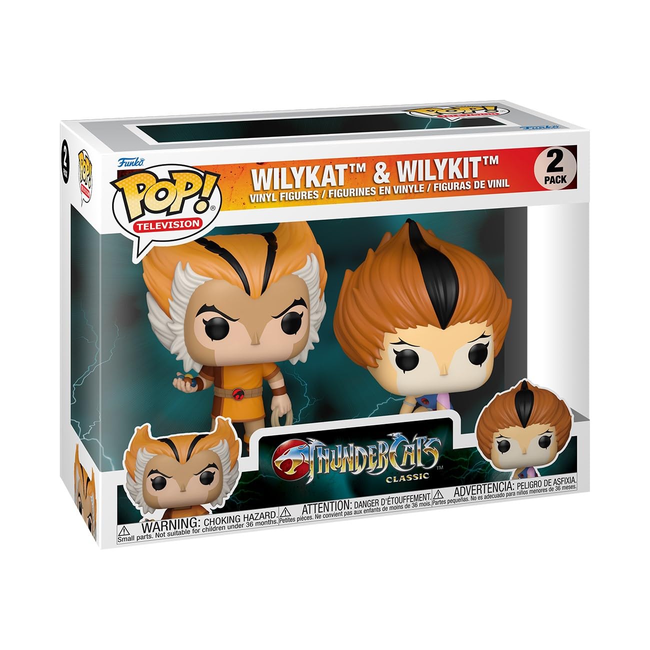 Funko Pop! Animation: Thunder Cats - Wilykat & Wilykit, 2-Pack