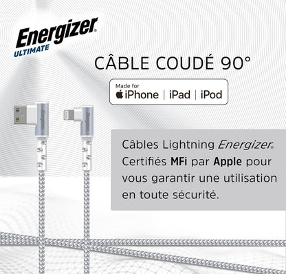 Energizer CABLE 90° LIGHTNING/USB-A - 2M