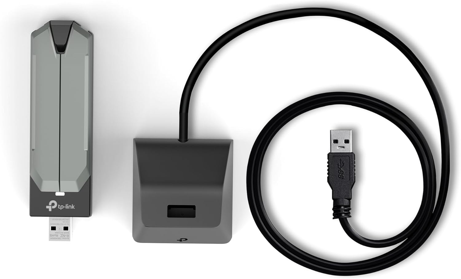 BE6500 Wi-Fi 7 High Gain Wireless USB Adapter, Tri-Band, MLO, Broader Coverage,OFDMA, MU-MIMO and Multi-RU, Data transfers of up to 4.8Gbps with USB 3.0, Flexible & Easy Installation (Archer TBE400UH