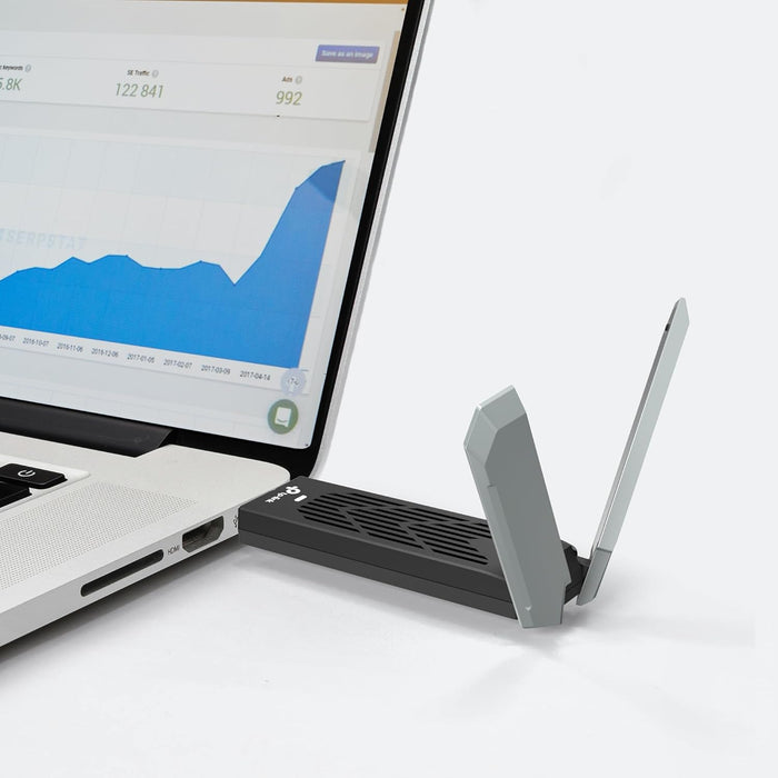 BE6500 Wi-Fi 7 High Gain Wireless USB Adapter, Tri-Band, MLO, Broader Coverage,OFDMA, MU-MIMO and Multi-RU, Data transfers of up to 4.8Gbps with USB 3.0, Flexible & Easy Installation (Archer TBE400UH