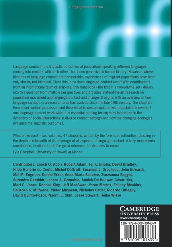 The Cambridge Handbook of Language Contact