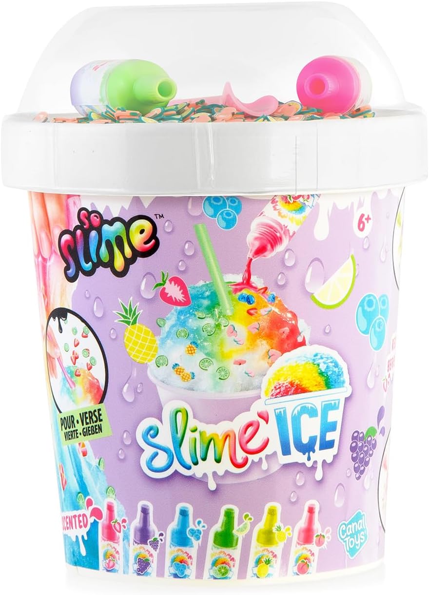 Canal Toys - So Slime DIY - Slime Ice Mega Cup - with 2 fragrant dyes, 1 spoon and decorations - SSC 300