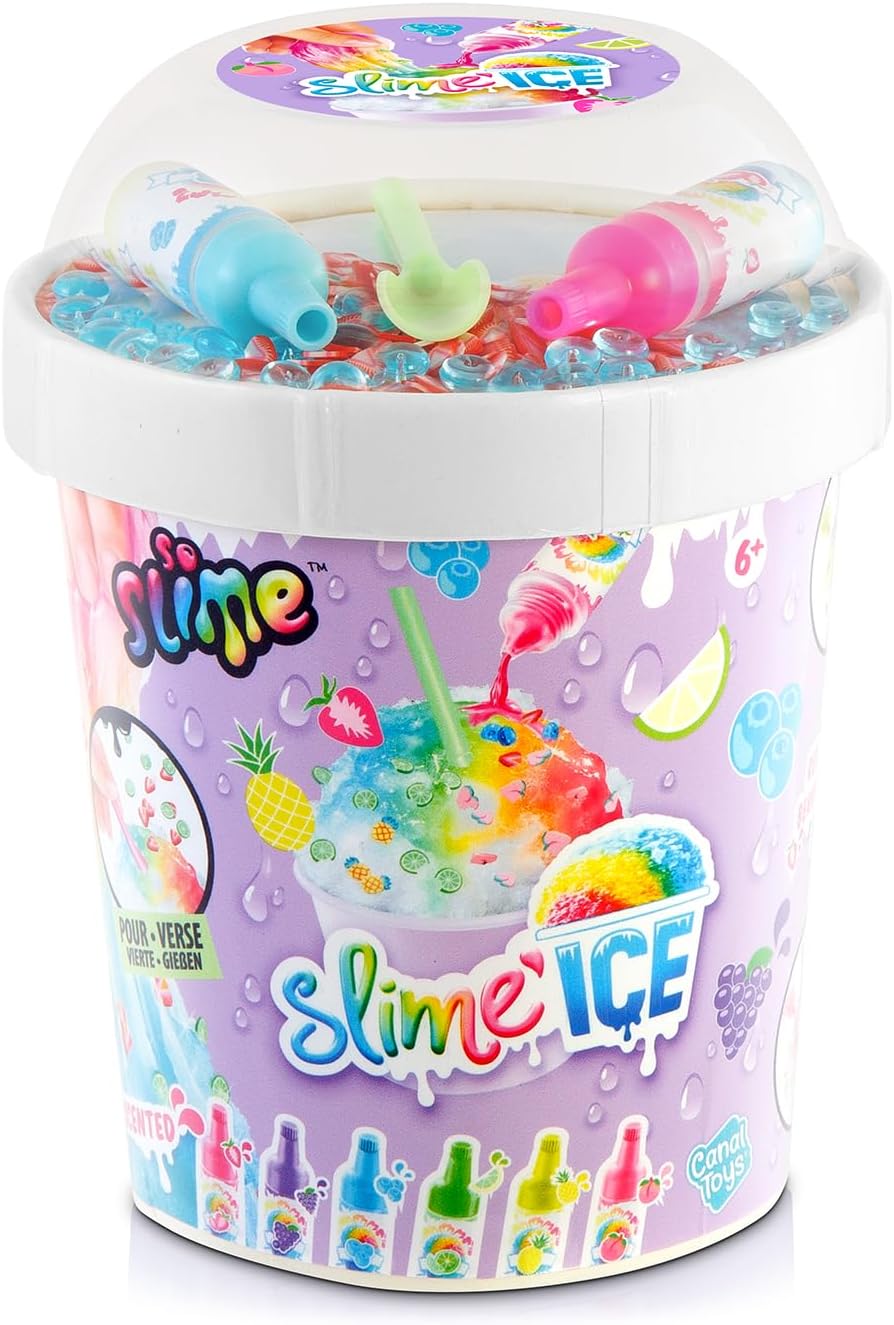 Canal Toys - So Slime DIY - Slime Ice Mega Cup - with 2 fragrant dyes, 1 spoon and decorations - SSC 300