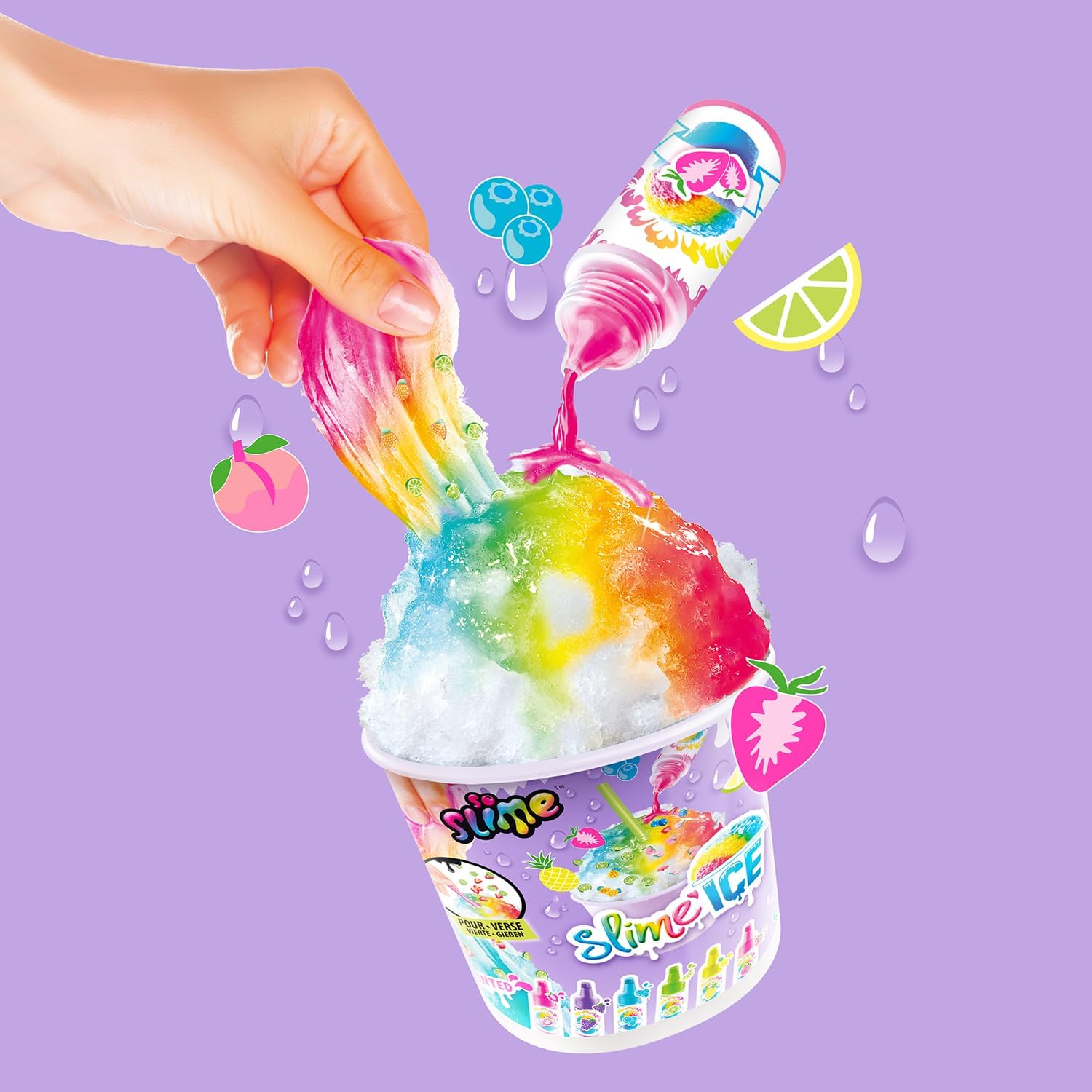 Canal Toys - So Slime DIY - Slime Ice Mega Cup - with 2 fragrant dyes, 1 spoon and decorations - SSC 300