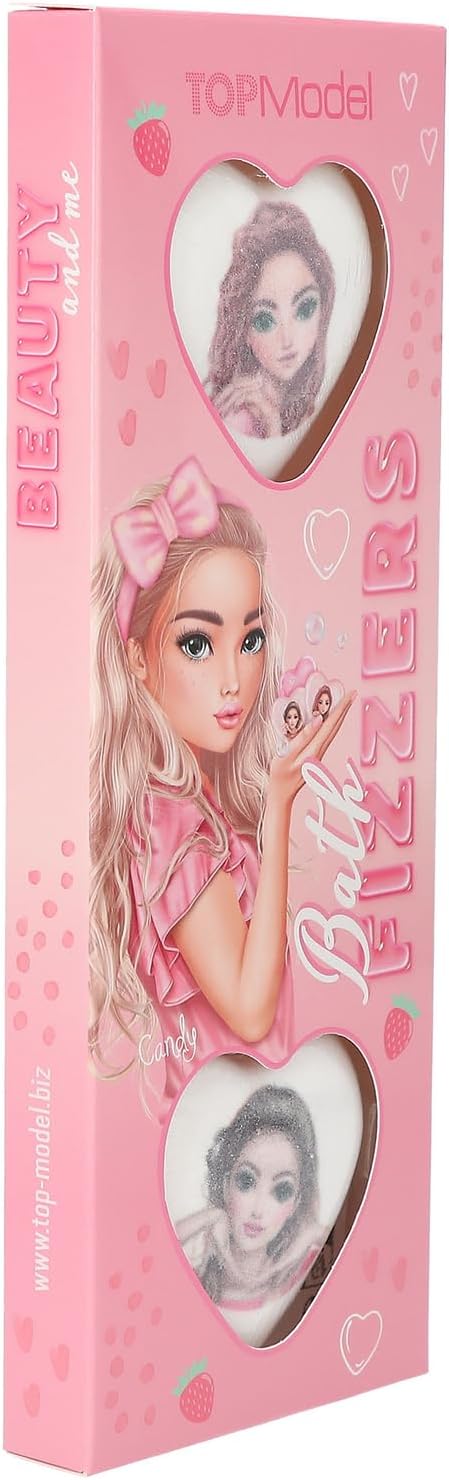 Topmodel - Topmodel Printed Bathfizzers Beauty And Me - White, Pink - 30G Each