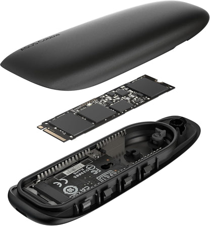 ASUS Cobble - Custodia per SSD USB-C 3.2 Gen 2x1, Velocità fino a 10Gbps, Doppia Interfaccia M.2 NVMe PCIe e SATA, M.2 Q-Latch, Impermeabile e Antipolvere, Compatibile con Windows e macOS, Nero