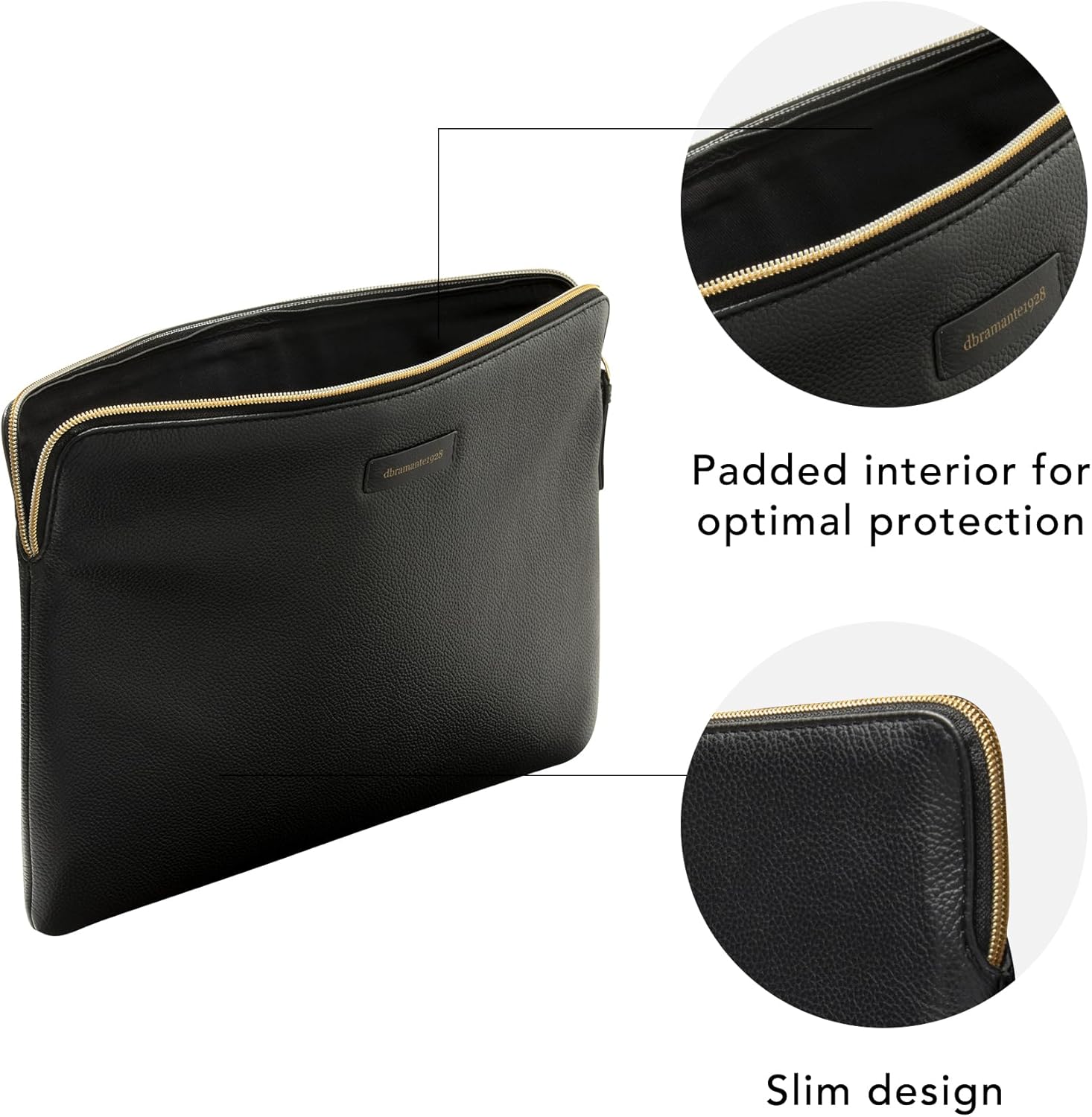 dbramante1928 - Skagen Pro+ Laptop Sleeve - Compatible With Macbook Pro 14 Inch PC - Made From Sustainably Sourced Full Grain Leather