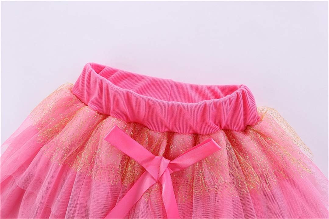 Baby Girls' Summer Cotton 2 Piece Set Cute Girls 3D Flower Lace Bow Tulle Tutu Skirt Sets Pink 18-24m