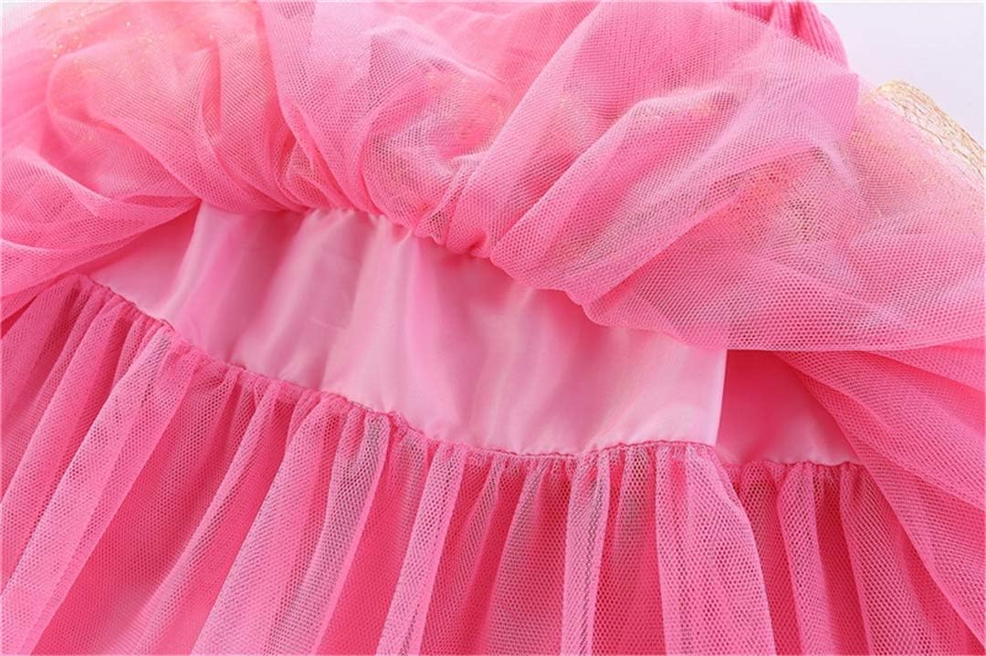 Baby Girls' Summer Cotton 2 Piece Set Cute Girls 3D Flower Lace Bow Tulle Tutu Skirt Sets Pink 18-24m
