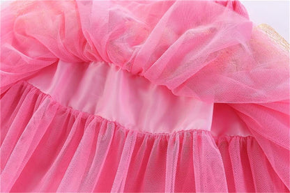 Baby Girls' Summer Cotton 2 Piece Set Cute Girls 3D Flower Lace Bow Tulle Tutu Skirt Sets Pink 18-24m