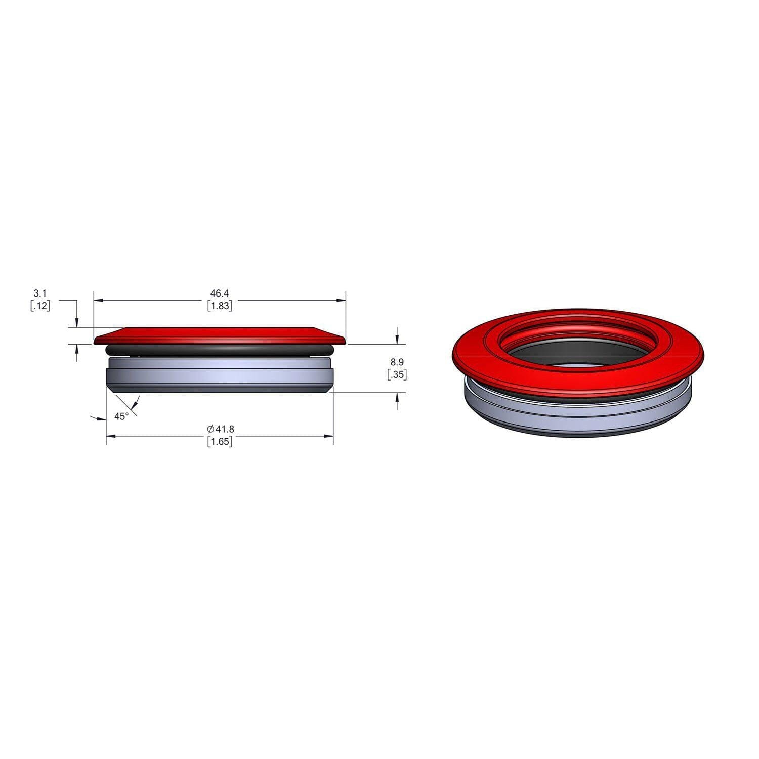 Wolf Tooth Premium Integrated Standard Headset For Specialized Black IS42 Upper - 3mm Stack