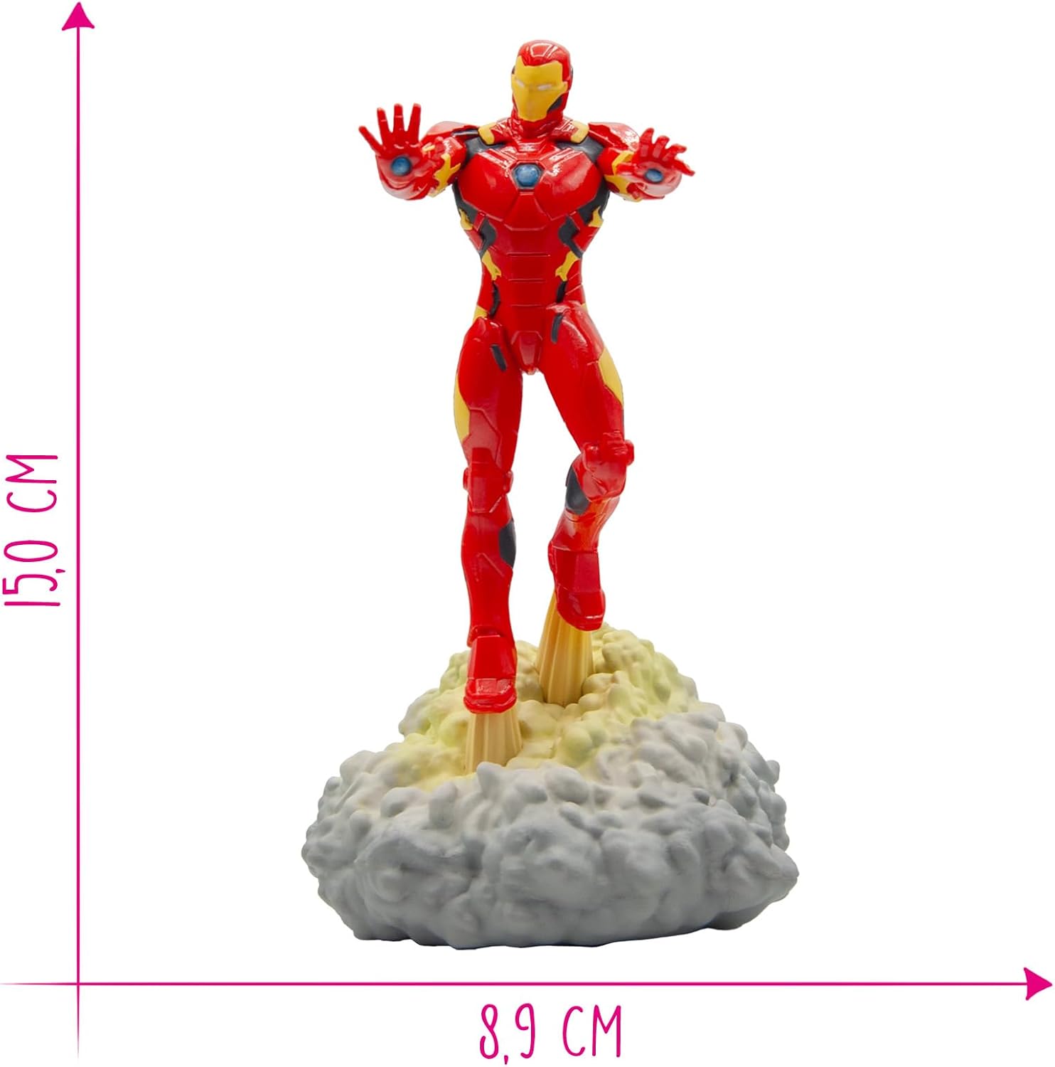 Bullyland Marvel Avengers Iron Man, perfect as a toy figure, decoration and small gift for kids ages 3+ and collectors, detailed 6" collectible figure