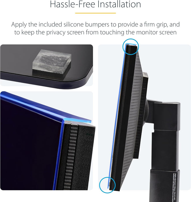 StarTech.com 24-inch 16:9 Computer Monitor Privacy Screen, Hanging Acrylic Filter, Monitor Screen Protector, +/- 30 Deg.