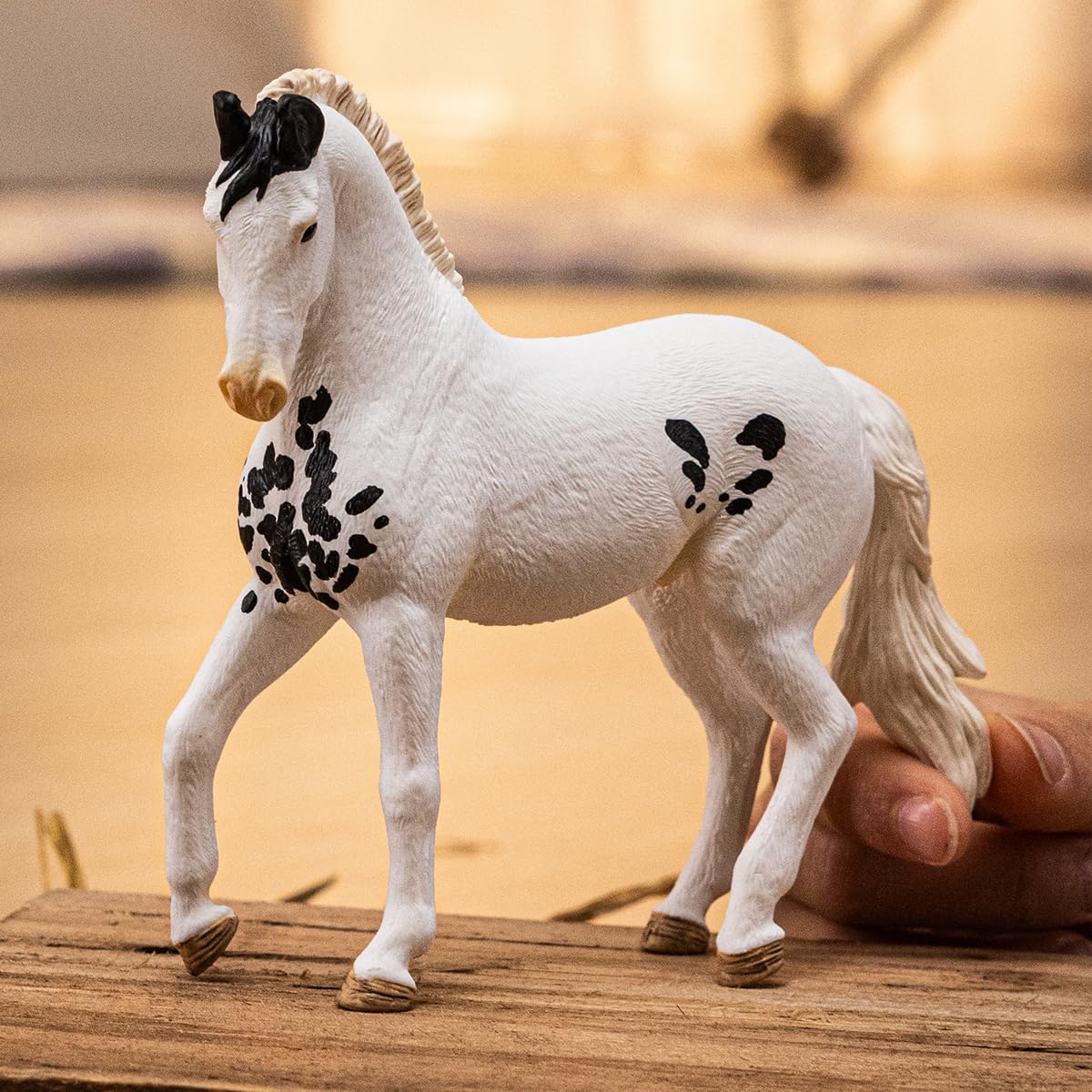 Schleich HORSE CLUB - Marwari Stallion -13cm Hand-Painted Collectable, Realistic Toy Horse Figurine for Girls and Boys. Durable Educational Figure for Fun Imaginative Play. Cool Kids Toys Age 5+ 14898