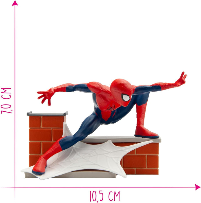 Bullyland Spider-Man from the Marvel Spider-Verse, perfect as a toy figure, decoration and small gift for kids ages 3+ and collectors, detailed collectible figure of 7