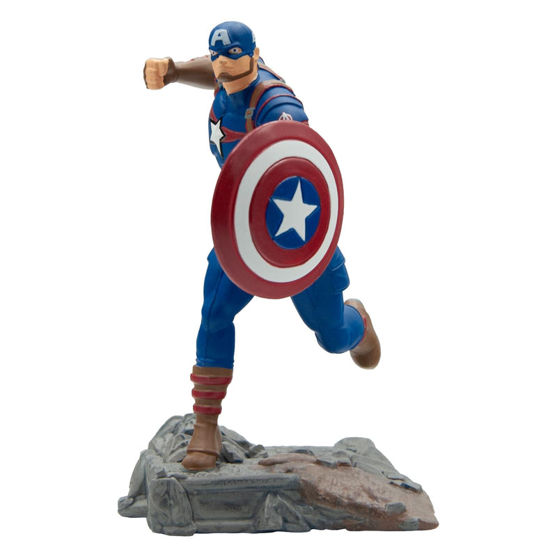 Bullyland Captain America from the Marvel Avengers, perfect as a toy figure, decoration and small gift for kids aged 3 and up and collectors, detailed collectible figure from