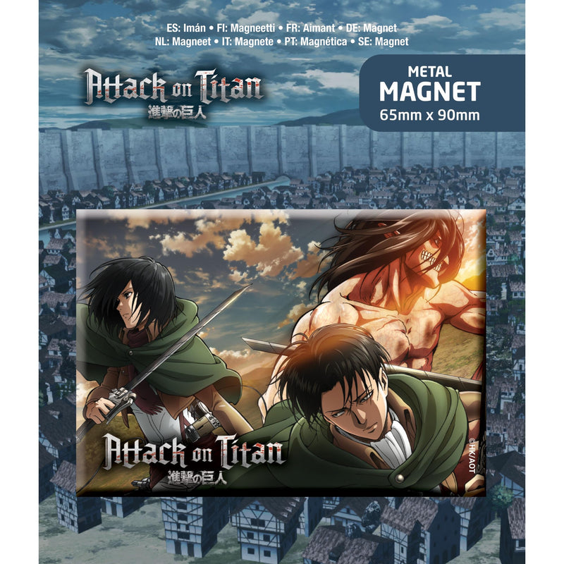 Popbuddies - Attack on Titan: Trio Magnet, Fridge Magnet - 6 x 9 cm - Original & Licensed