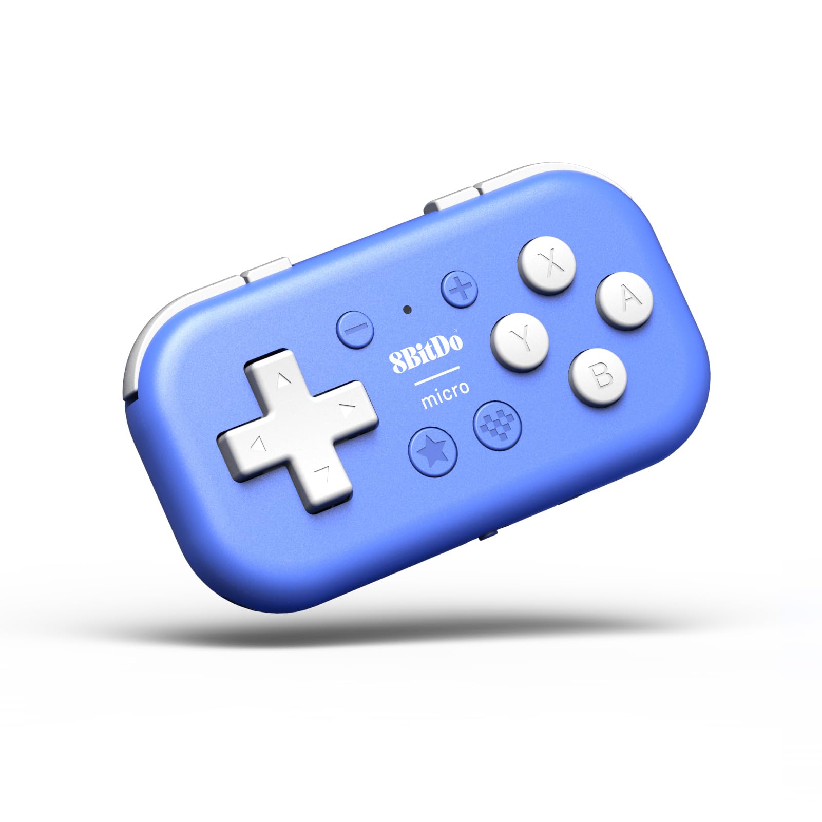 8Bitdo Micro Bluetooth Gamepad Pocket-sized Mini Controller for Switch, Android, and Raspberry Pi, Support Keyboard Mode (Blue