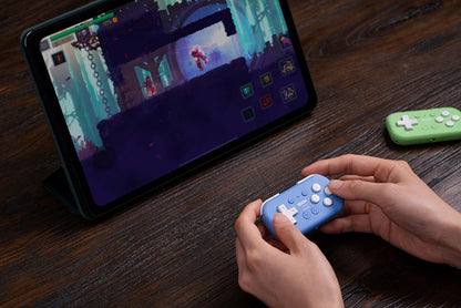 8Bitdo Micro Bluetooth Gamepad Pocket-sized Mini Controller for Switch, Android, and Raspberry Pi, Support Keyboard Mode (Blue