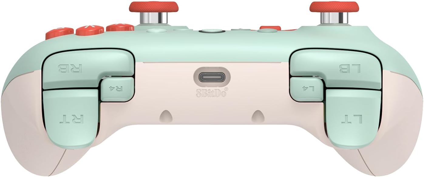 8Bitdo Ultimate 2C Wired Controller for Windows PC and Android, with 1000Hz Polling Rate, Hall Effect Joysticks and Hall Triggers, and Remappable L4/R4 Bumpers (Mint