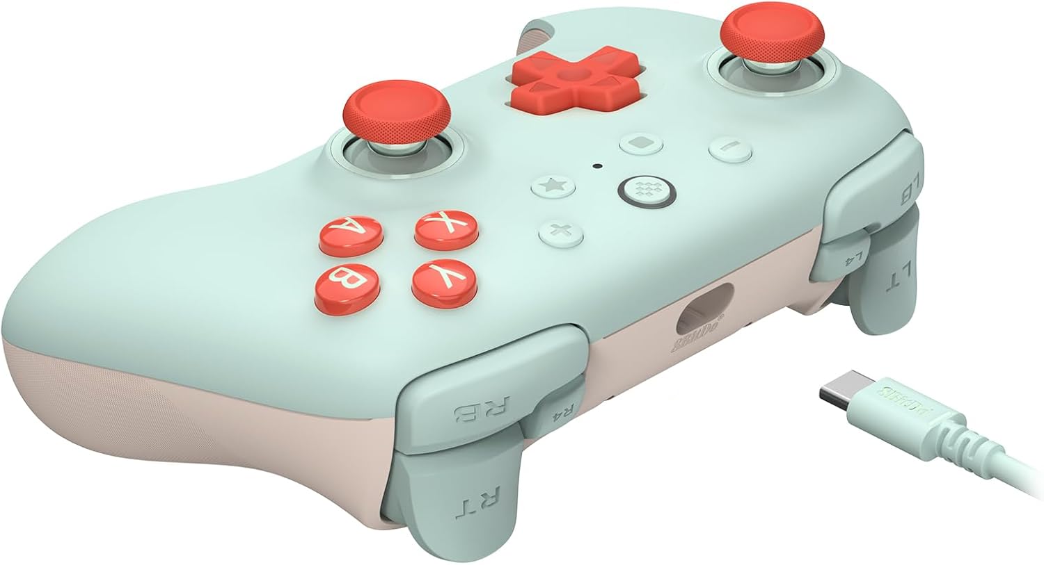8Bitdo Ultimate 2C Wired Controller for Windows PC and Android, with 1000Hz Polling Rate, Hall Effect Joysticks and Hall Triggers, and Remappable L4/R4 Bumpers (Mint