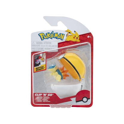 Pokémon Clip ‘N’ Go Cyndaquil and Level Ball - Includes 2-Inch Battle Figure and Level Ball Accessory