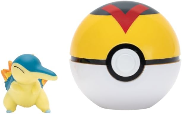 Pokémon Clip ‘N’ Go Cyndaquil and Level Ball - Includes 2-Inch Battle Figure and Level Ball Accessory