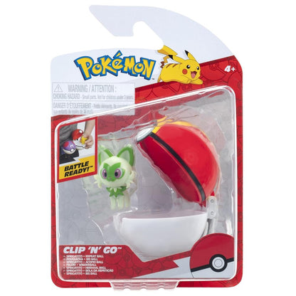 Pokémon PKW4151 - Clip and Go Pokéball - Felori and Wiederball, Official Pokéball with Movable 5 cm Figure