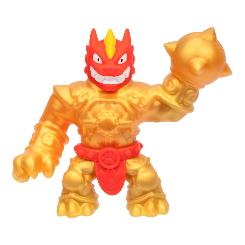 Heroes of Goo Jit Zu Smash Strikers, Crunchy Blazagon, Goo Filled Action Figure Armored with The Ultimate Smashing Fist Weapon, Stretch Him Up to 3 Times His Size - Sensory Toys
